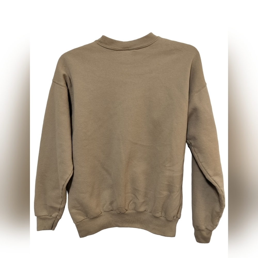 1758) Vintage 90's Tan Grandpa Sweatshirt Size Large - Picture 3 of 7